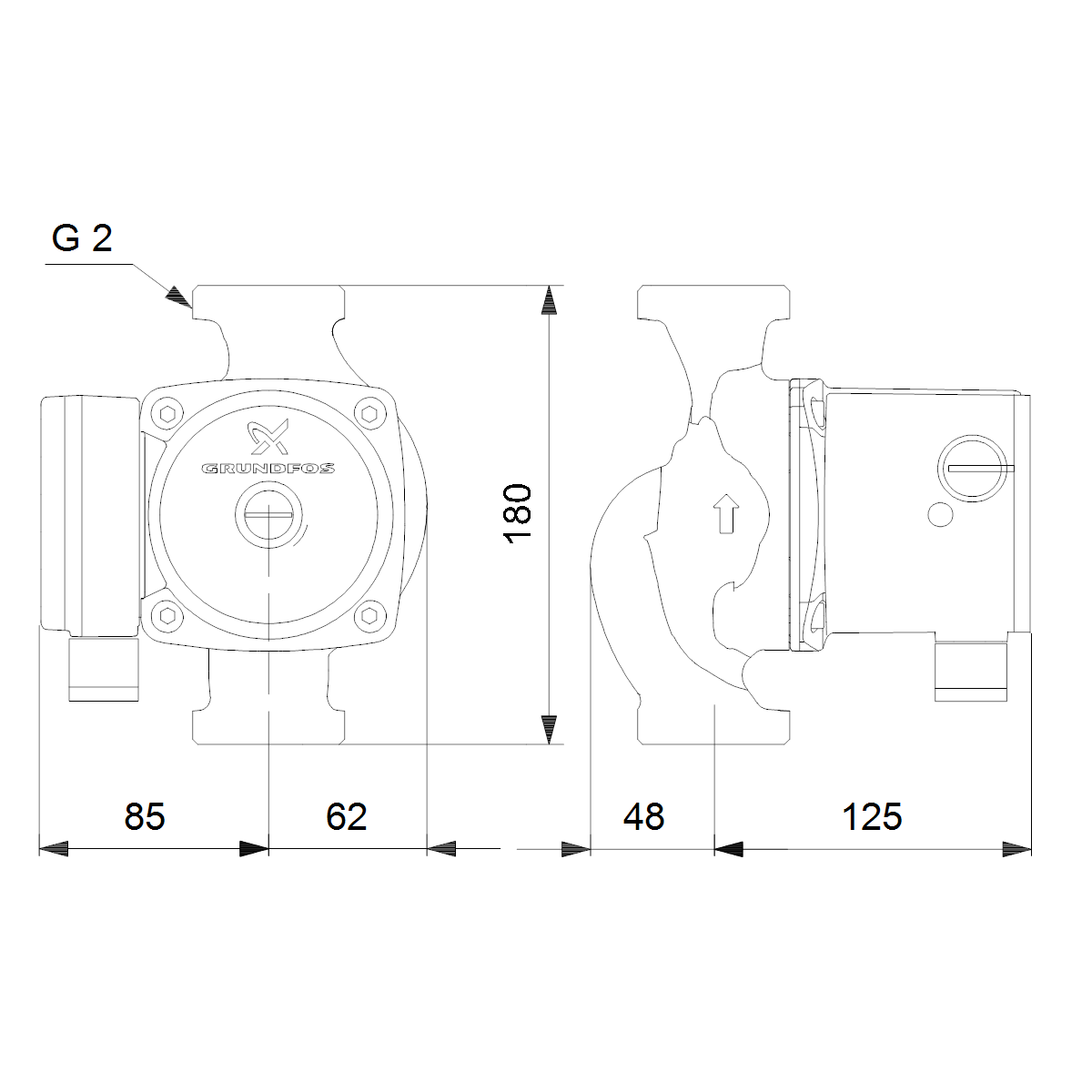 GF UPS 32-80N 180 C-PUMP 1F - RORPOJKARNA