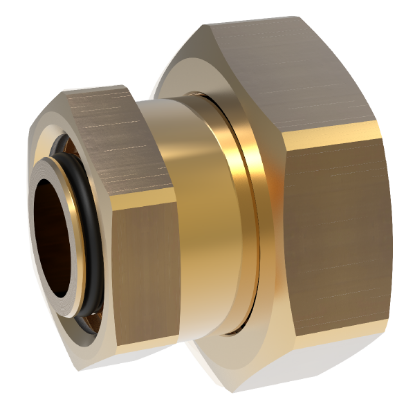 Bild på VA DUBBELMUTTER 22 MÄSSING